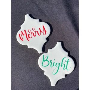 Handmade Merry & Bright Christmas Ornaments